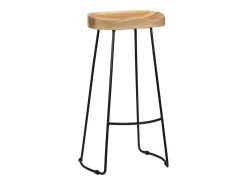 Taburetes de cocina gavin 2 unidades madera maciza de mango