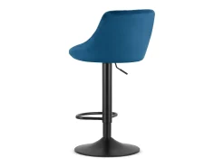 Taburetes giratorios Valora DAKA terciopelo azul base negra x2