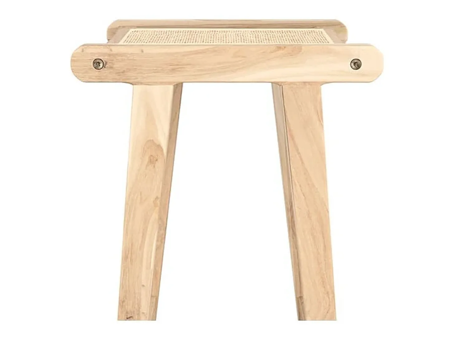 Taburetes para isla de cocina de teca y ratán natural 66 cm - Haida