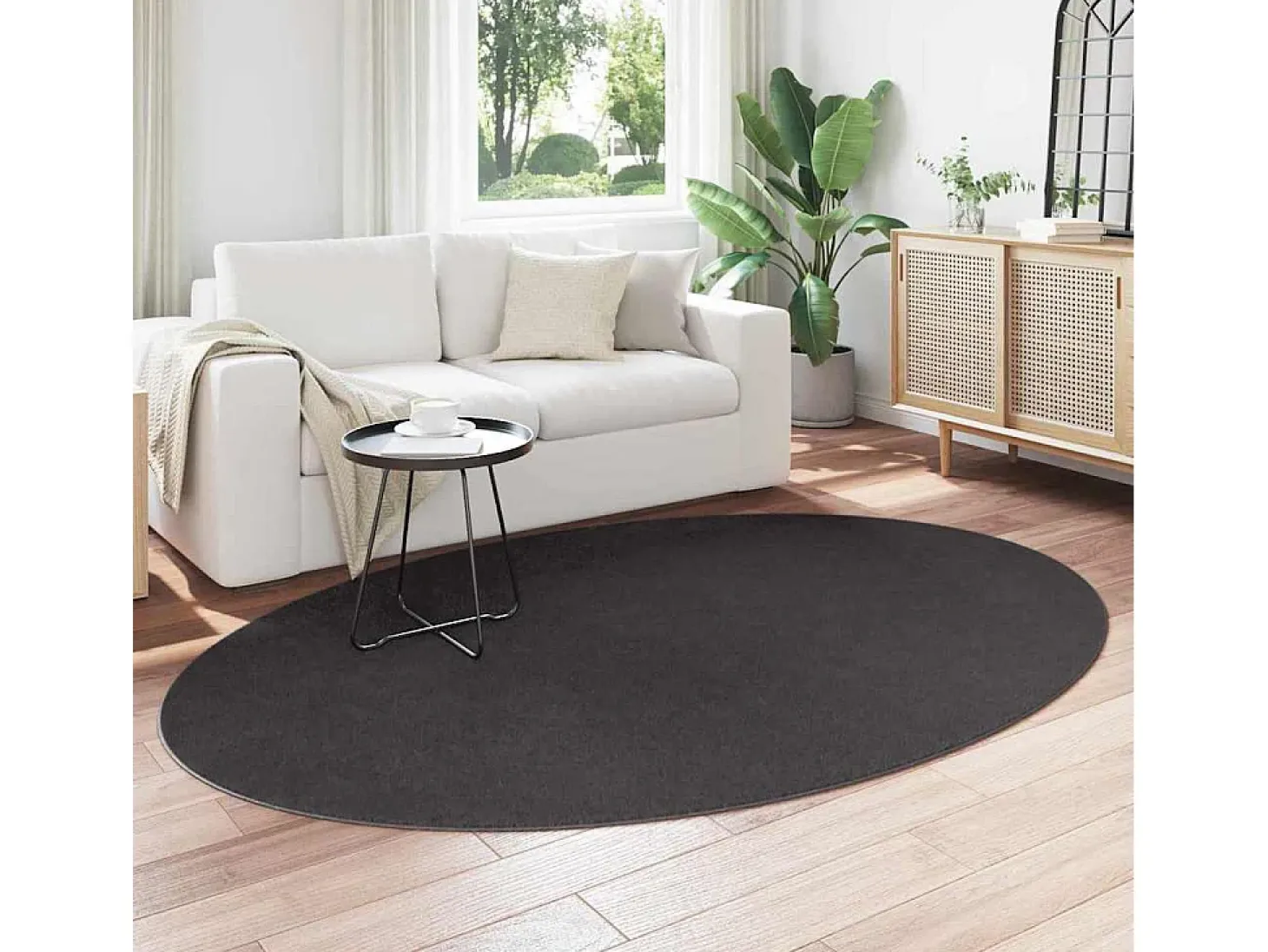 Tapiz Antracita 160 x 230 cm Poliéster