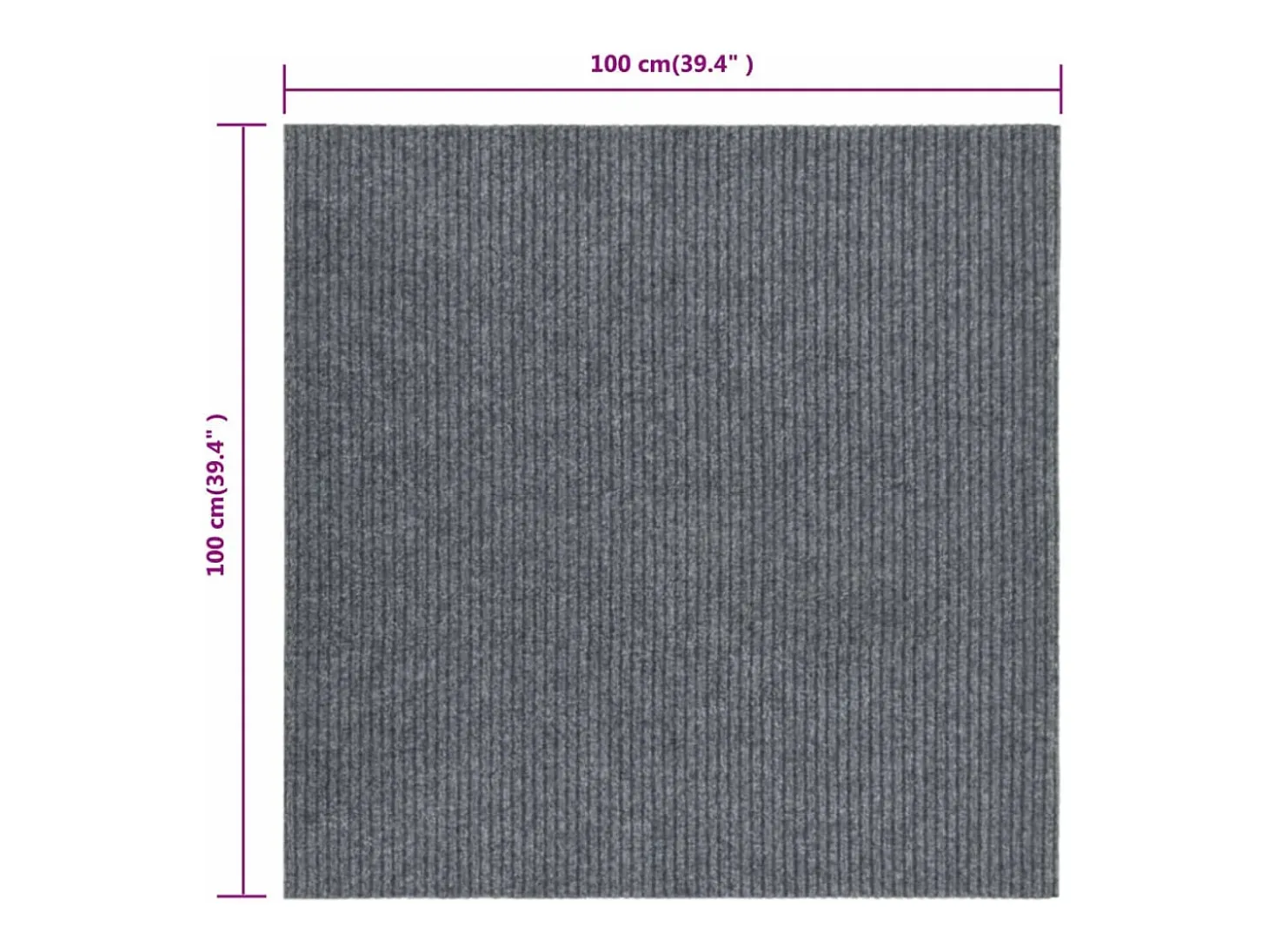 Tapiz 100x100 cm gris