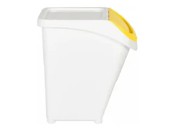Tarrant Cubos de basura apilables con tapa 3 uds PP blanco 120 L