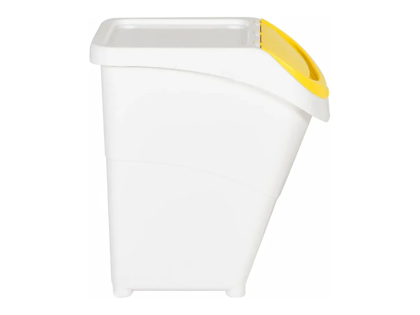 Tarrant Cubos de basura apilables con tapa 3 uds PP blanco 120 L