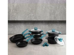 Tartera Confort Quid con tapa aluminio fundido azul/negro Ø36 cm