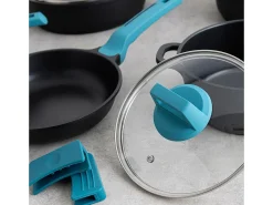 Tartera Confort Quid con tapa aluminio fundido azul/negro Ø36 cm
