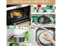 TEFAL Sartén 24 cm, Inducción, Revestimiento cerámico antiadherente, Apta para lavavajillas