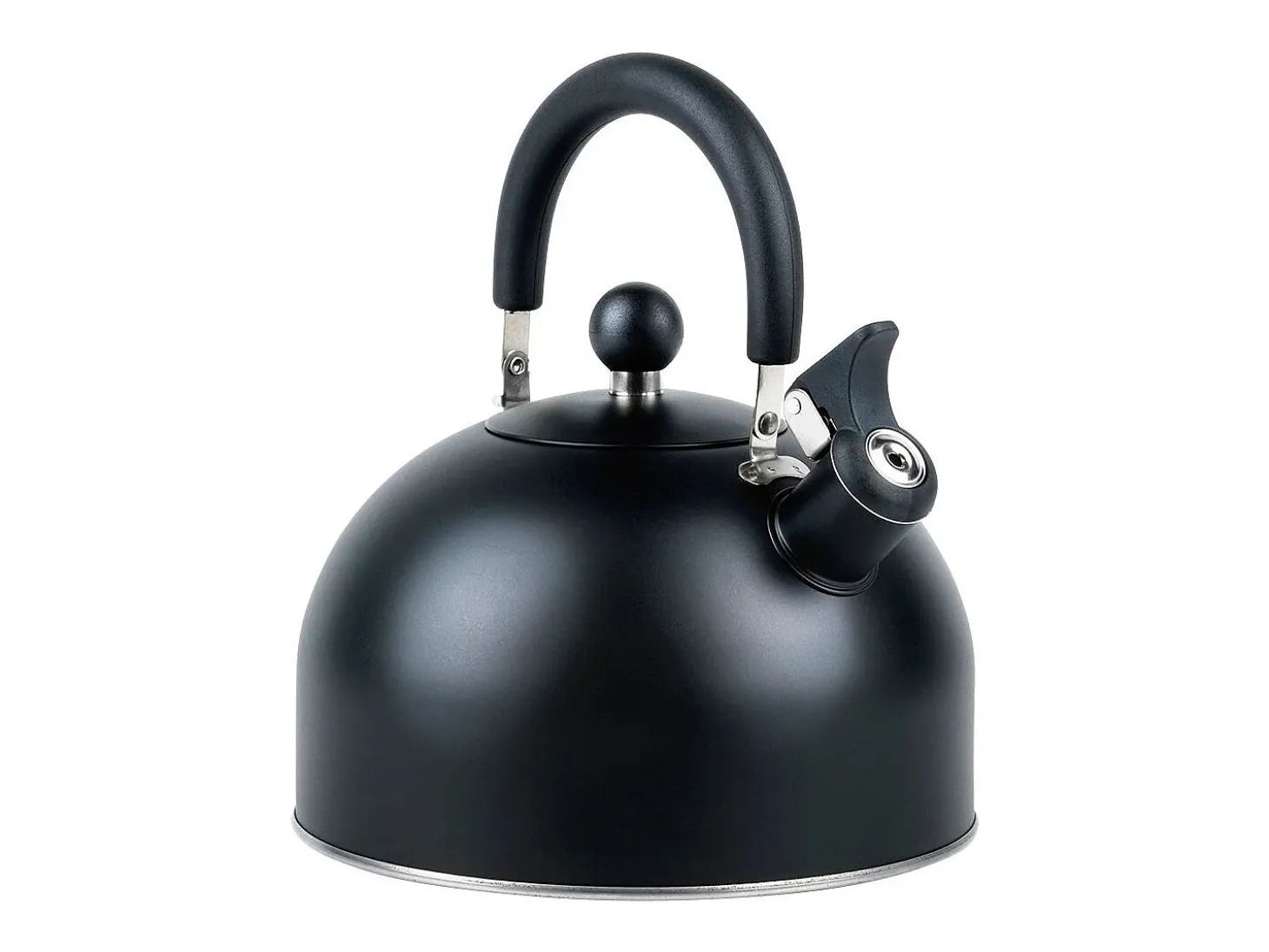 Tetera Silbadora de Acero Negro 3 Litros con Asa Plegable