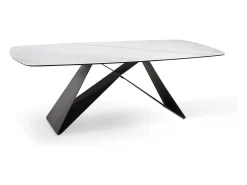 Thanos - Mesa fija (220 x 110 cm) en cerámica marrón