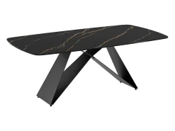 Thanos - Mesa fija (220 x 110 cm) en cerámica negra