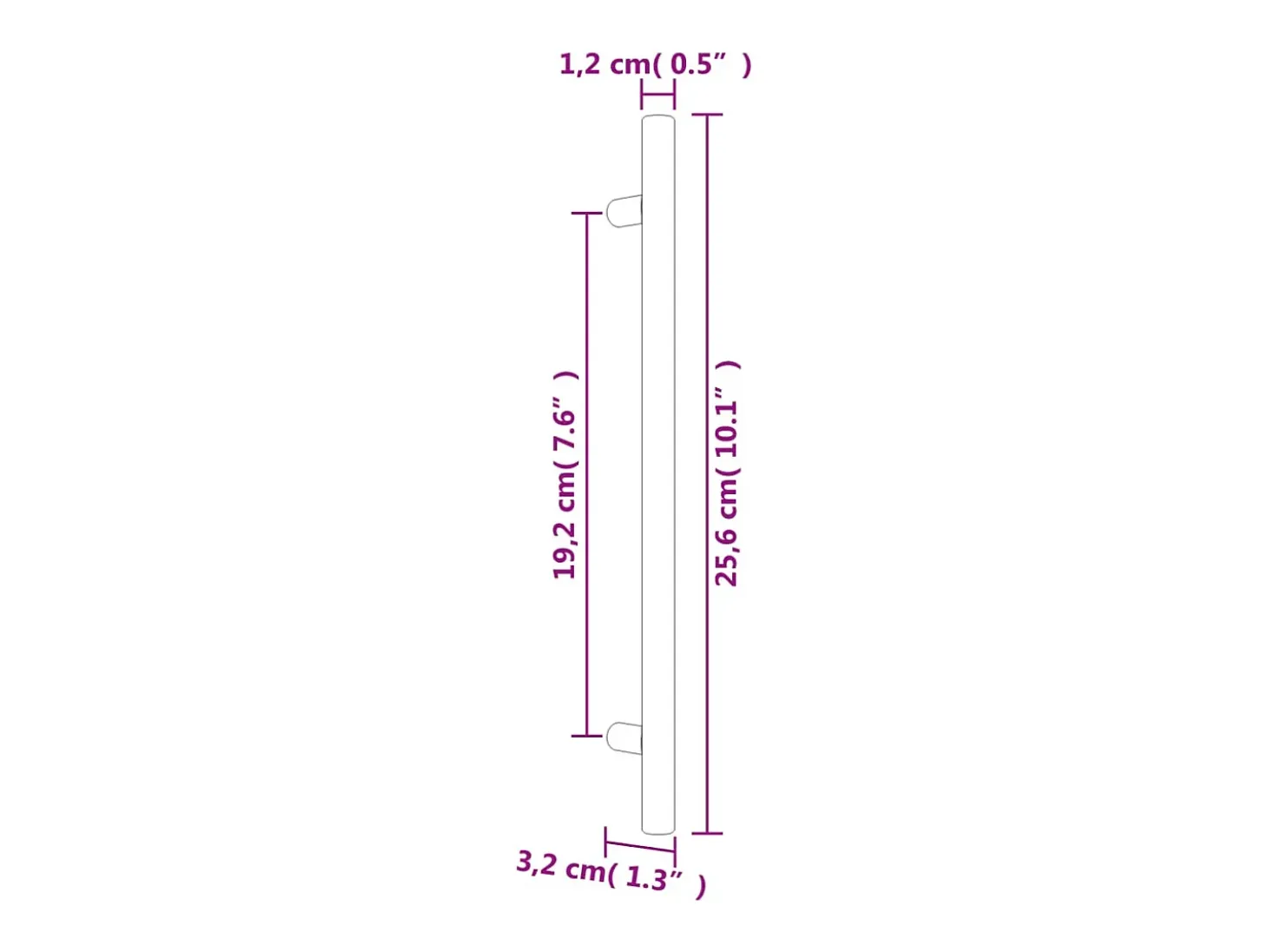 Tiradores para armarios 10 uds acero inoxidable dorado 192 mm