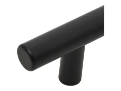 Tiradores para armarios 5 uds acero inoxidable negro 320 mm