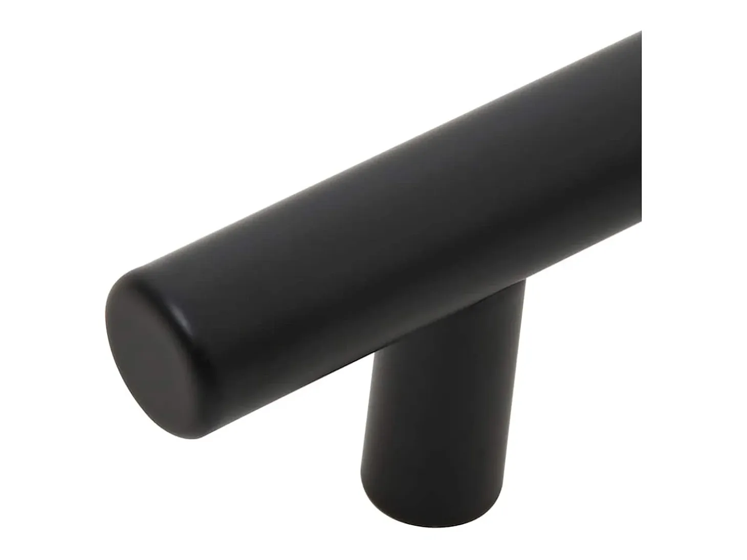 Tiradores para armarios 5 uds acero inoxidable negro 320 mm