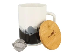 Tisanière Alpage 475ml en Grès con Tapa de Bambú Nova Styl