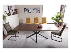 Tommy mesa de comedor extensible de nogal 160-200 cm