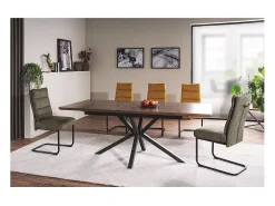 Tommy mesa de comedor extensible de nogal 160-200 cm