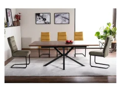 Tommy mesa de comedor extensible de nogal 160-200 cm
