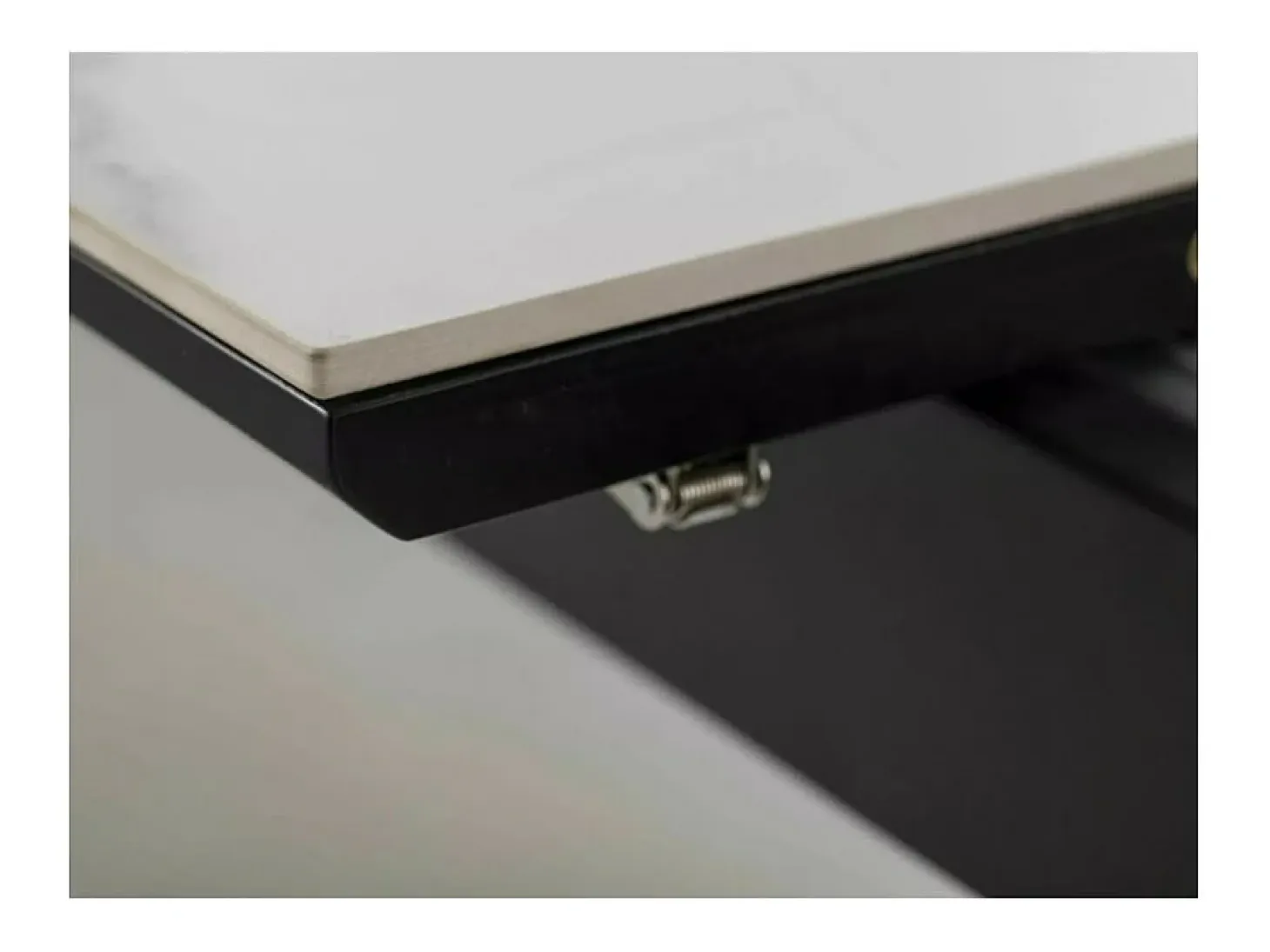 Tommy mesa de comedor extensible de cerámica imitación mármol blanco 160-200 cm