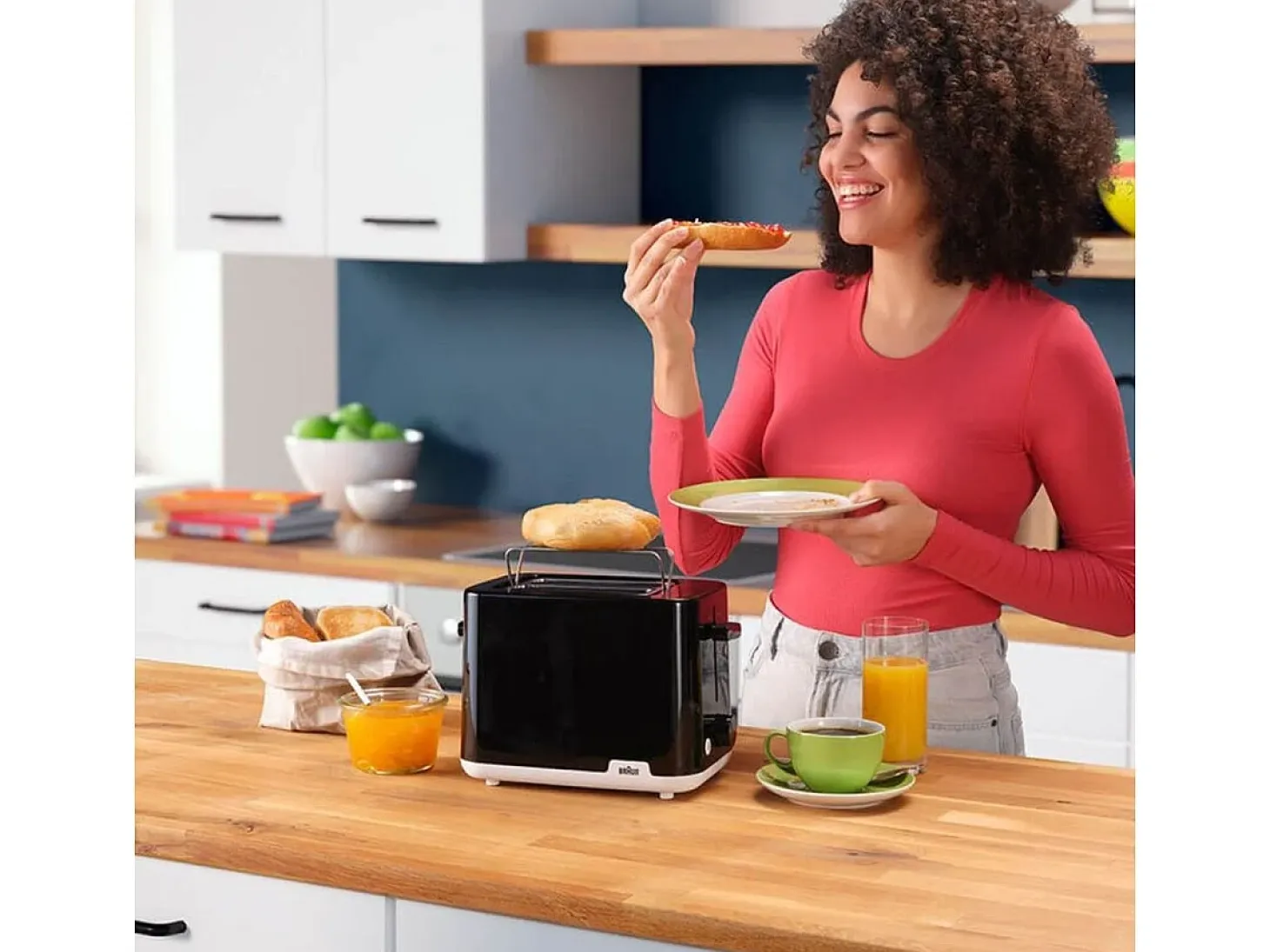 Tostador Braun HT1010BK 900W 2 ranuras 8 niveles negro