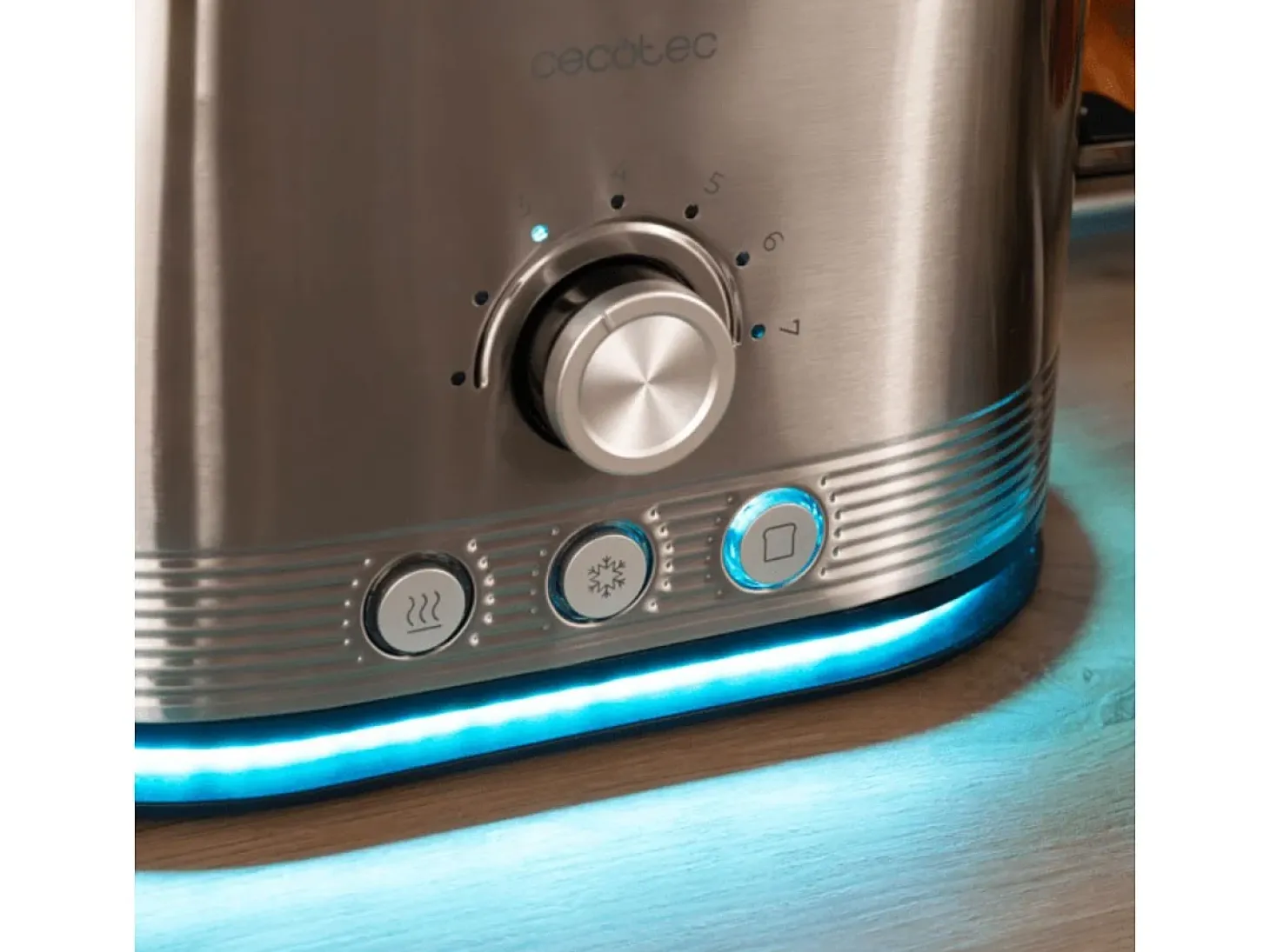 Tostador Cecotec Shine&Toast Double 850W 2 ranuras + aviso luminoso gris