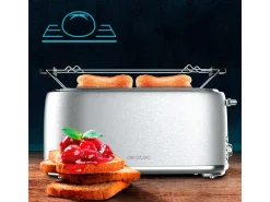 Tostador Cecotec Toast&Taste 1600 Retro Double 980W diseño retro inox
