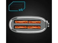 Tostador Cecotec Toast&Taste 1600 Retro Double 980W diseño retro inox