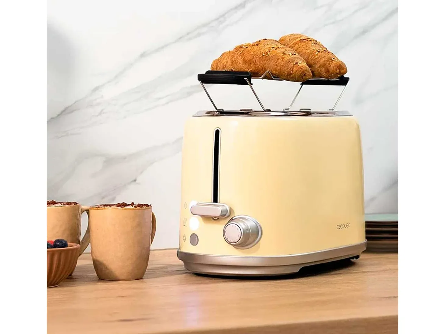Tostador Cecotec Toast&Taste 1000 Retro Double 980W diseño retro beige