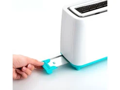Tostador Gallery Dcook 800W ranura larga 3 funciones 7 posiciones de tostado blanco/azul