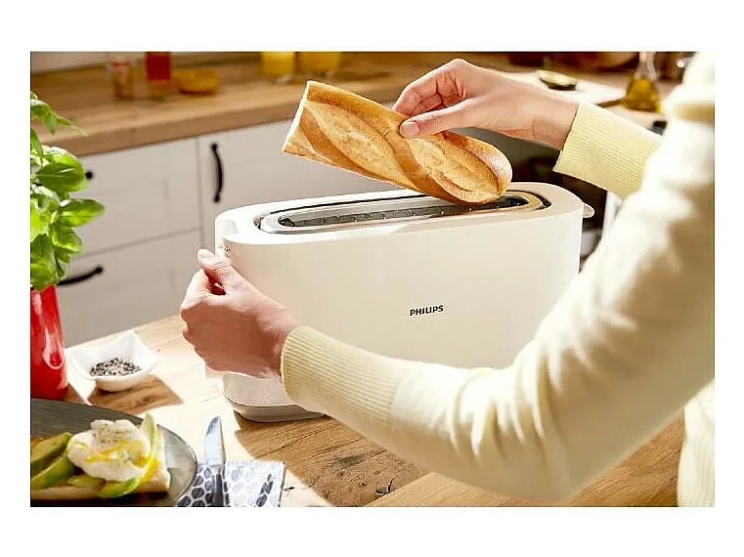 Tostador Philips HD2590/00 1030W 1 ranura blanco