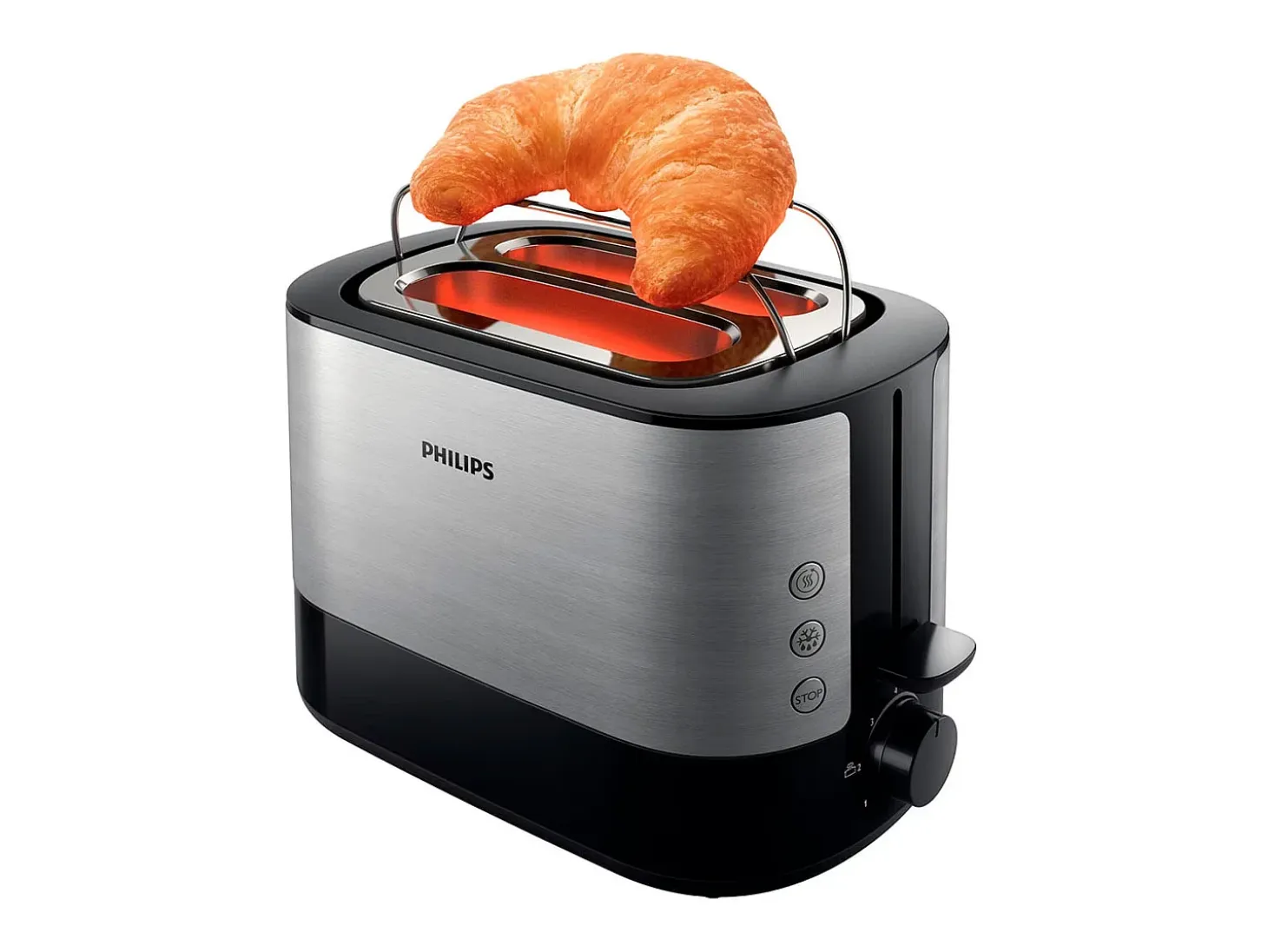 Tostador Philips HD2639/90 730W con rejilla para bollería inox