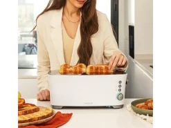 Tostadora Cecotec Toast&Taste Extra Double 1350W doble ranura 7 posiciones blanco