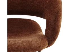 TRAVIS-Sillón de mesa de tela Luxury Terracota