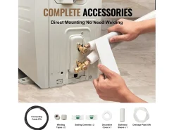 Tubo SucceBuy Kit de Líneas Mini Split 6,4 x 9,5 x 7620 mm Tubo de Cobre para AC con Cable de Conexión