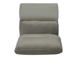 Tumbona de suelo plegable microfibra gris oscuro ES726957