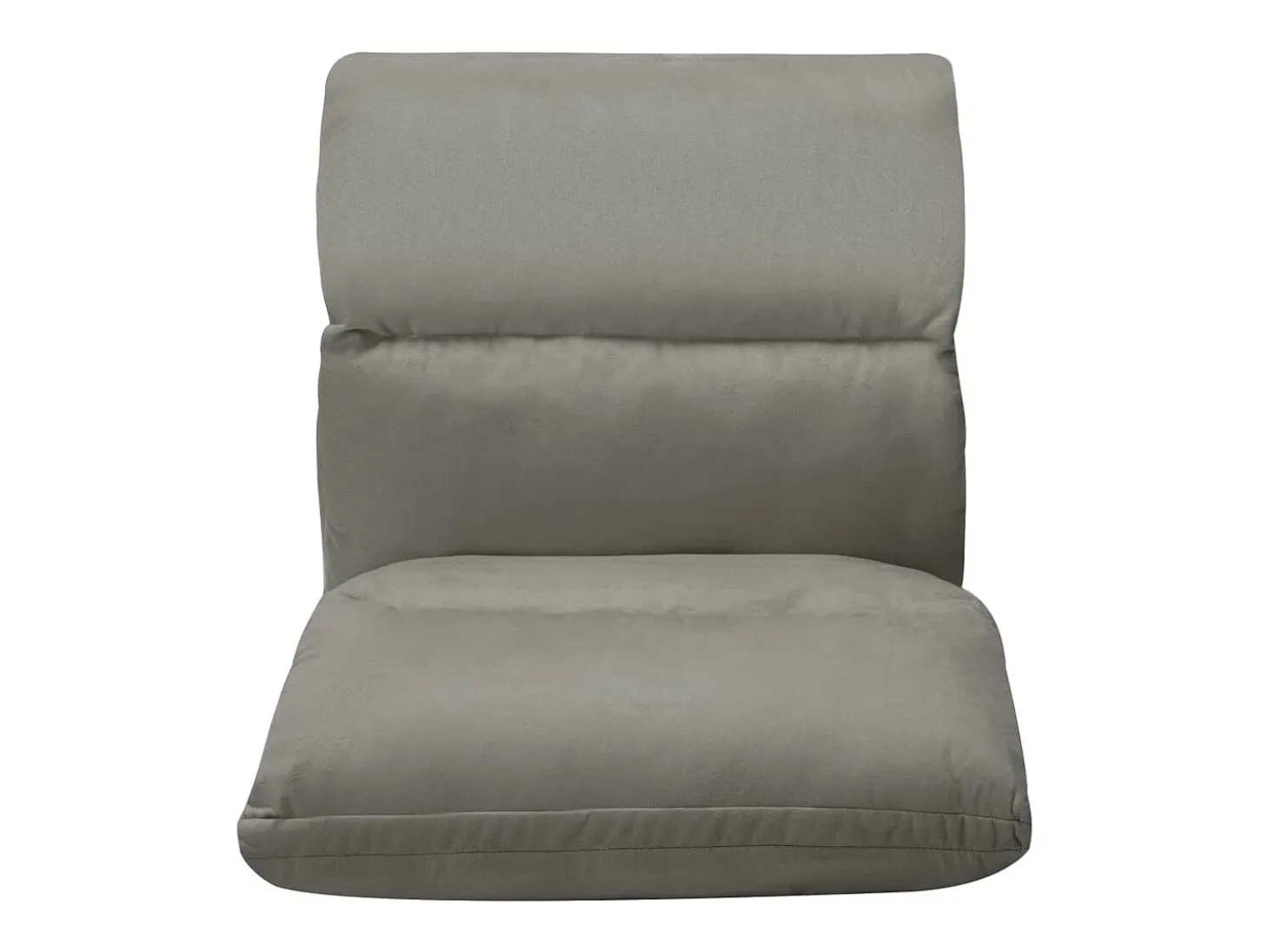 Tumbona de suelo plegable microfibra gris oscuro ES726957