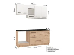 Unidad de Cocina 180 cm Blanco