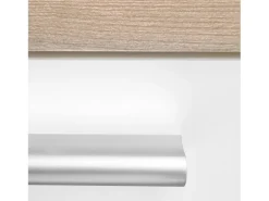Unidad de cocina 160x84x60 cm aspecto madera roble blanco y gris