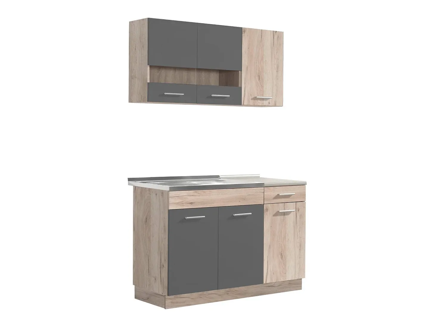 Unidad de cocina 120x84x60 cm gris