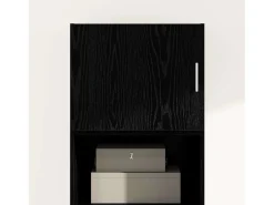Unidad de pared de roble negro 50 x 42,5 x 40 cm Madera de ingeniería