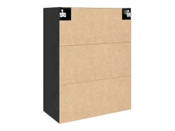 Unidad de pared de roble negro 69,5 x 34 x 90 cm Madera de ingeniería