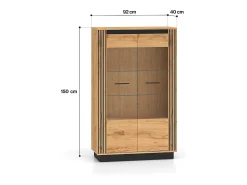 Vajillero 2 puertas Solal Madera y Negro