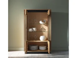 Vajillero 2 puertas Solal Madera y Negro