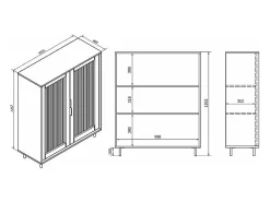 Vajillero 2 puertas Soly Madera