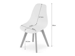 Valora SILLA KITO Comedor Ergonómico Madera Gris x4