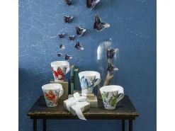 Vaso hairstreak verde oscuro de vidrio con asa de Villeroy & Boch