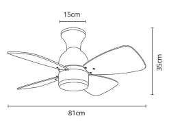 Ventilador Ac Fresco Níquel Modo Verano Y Invierno Temporizador Led Interlusa