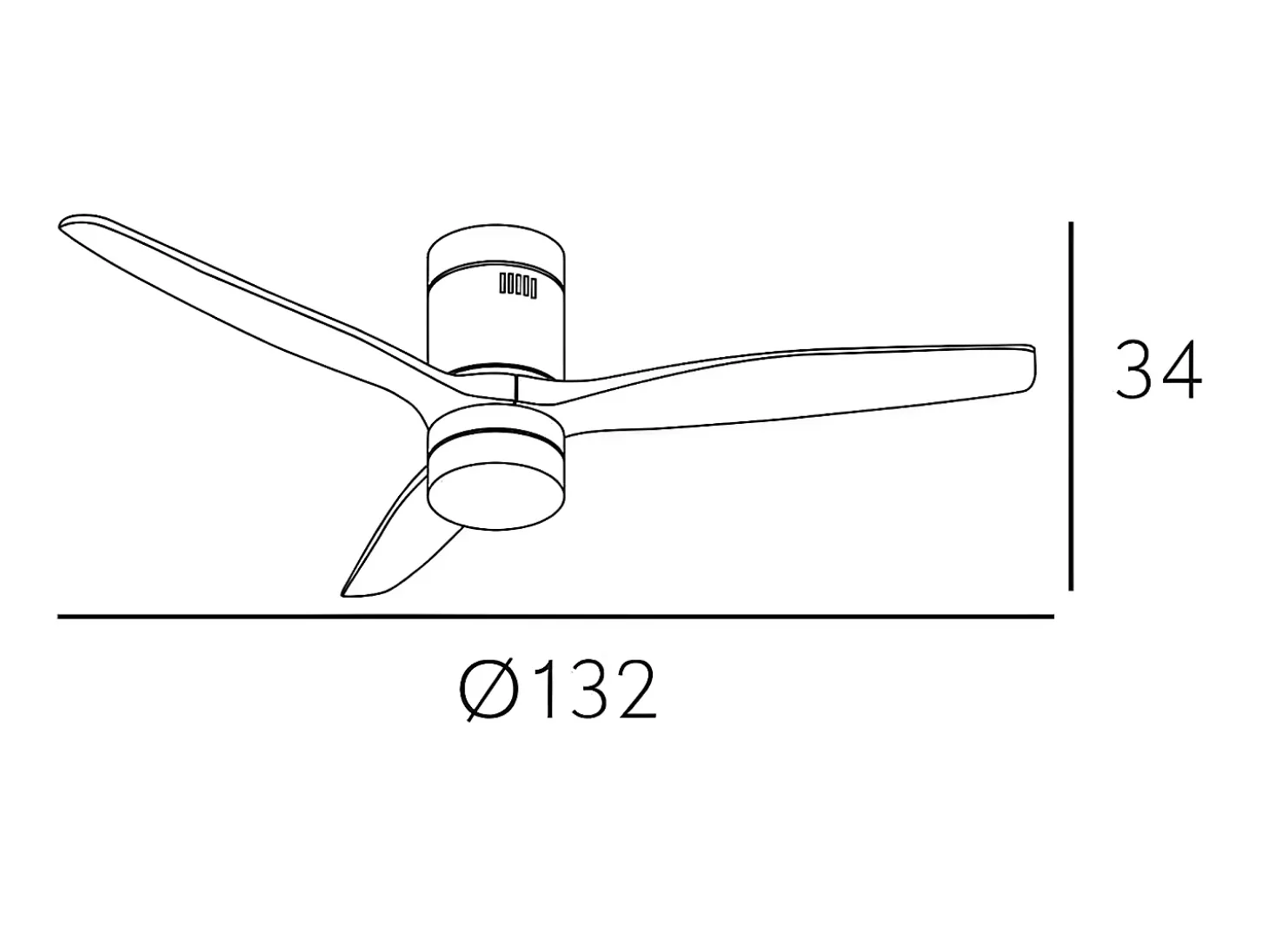 Ventilador Dc Aguilon Blanco Led Con Memoria De Color