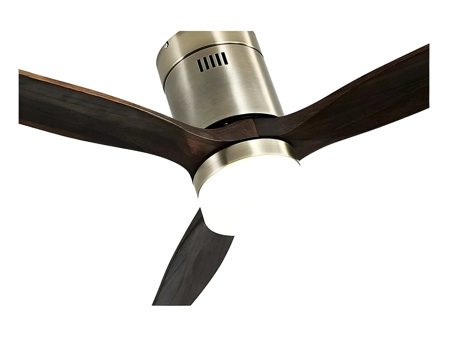 Ventilador Dc Aguilon Cuero Roble Led Con Memoria De Color