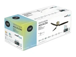 Ventilador Dc Aguilon Cuero Roble Led Con Memoria De Color