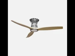 Ventilador Dc Baltir Niquel Led Control Remoto Funcion Inversa