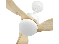 Ventilador Dc Bembezar Blanco Led 24w Dimable Con Temporizador